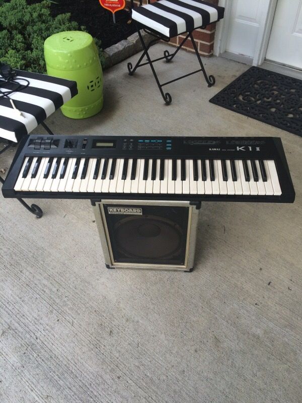 Kawai digital synthesizer and Roland amp