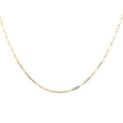  10K Yellow Gold 1.7MM Paperclip 20 Inch Chain