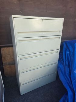 Lateral File Cabinet with Flip-Up Door