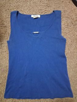Michael Kors Blue Knit Tank Top p.5