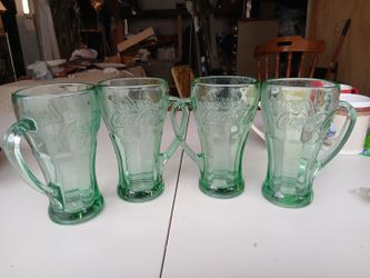 Vintage cocacola gren glases