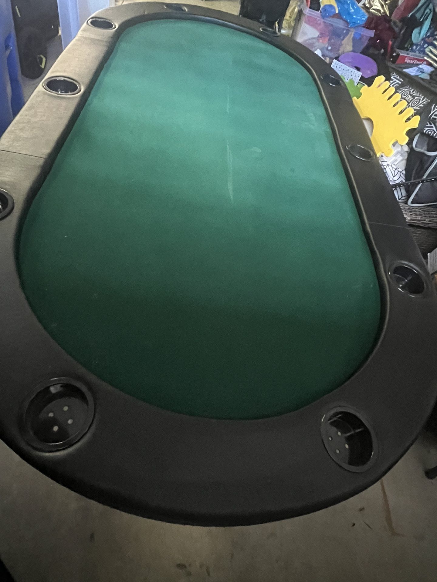 Foldable 10-Person Poker Table – Solid Condition