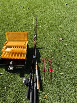 Fishing Rod s and Tackle Box Bundle