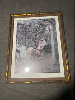 Oscar Bluhm In the Pergola Framed Portrait Art Print