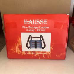 Fire Escape Retractable Ladder NEW IN BOX 25 Ft, 3 Story By Hausas