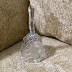 Meson Etched Glass Crystal Bell. “The Lord Is My Shepherd”.