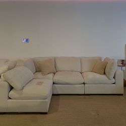 NEW Modern Modular Sofa Chaise Sectional Couch With Reversible Side & Performance Chenille.  