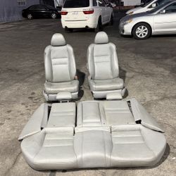 04-08 Acura TSX OEM Gray Leather Seats – Full Set And Black/Grey Door Panels