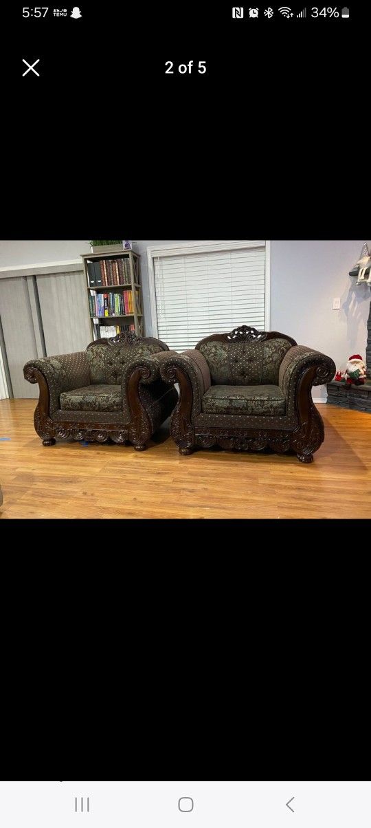 2 Large Armchairs