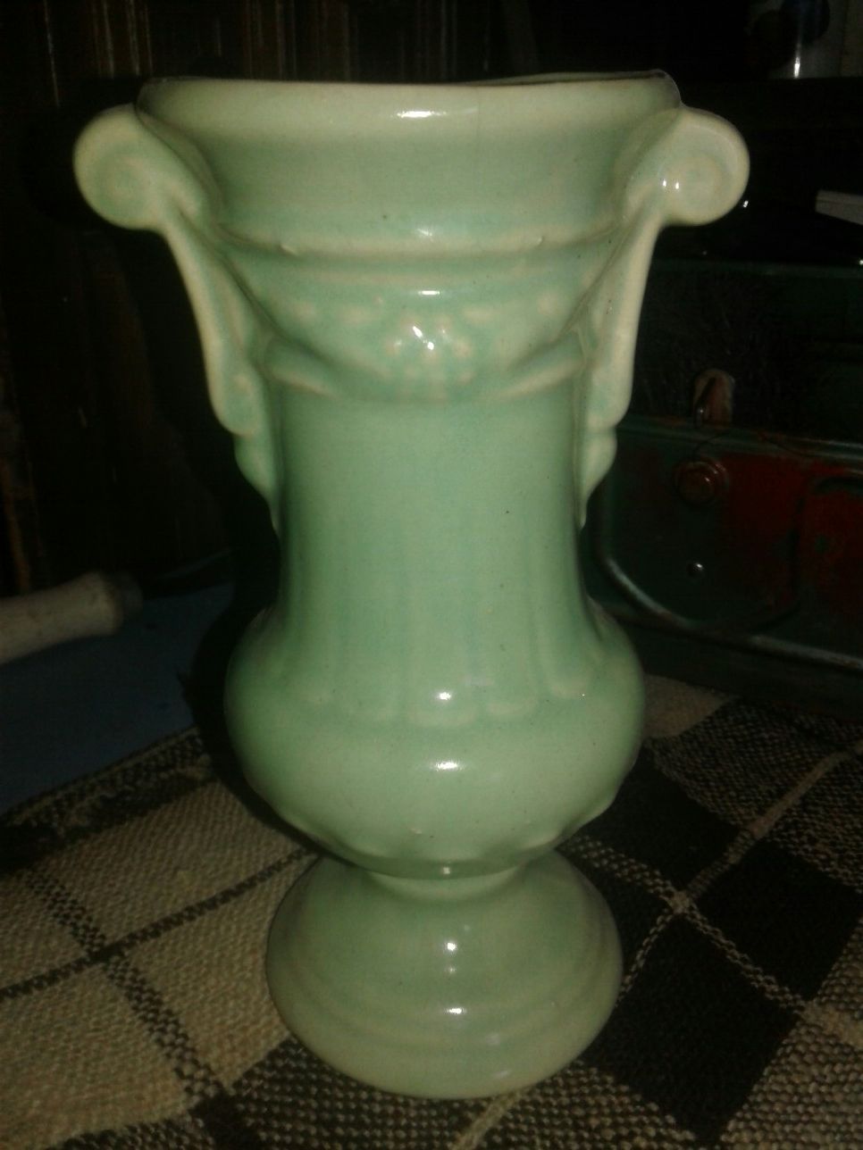 Beautiful green McCoy pottery vase