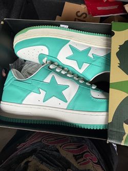 BAPE Bapesta Low-Top Sneakers Teal White