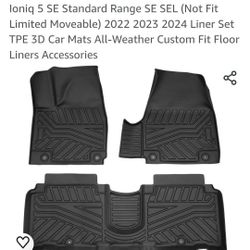 Floor Mats Compatible for Hyundai Ioniq 5 SE Standard Range SE SEL 2022-2024 
Brand new
$85