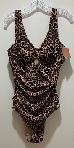 Leopard print swimsuit women’s size 16