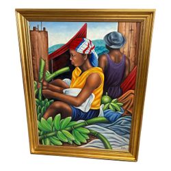 Signed, Framed, Original Oil Painting by “Medha”