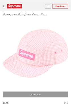 Monogram Gingham Camp Cap - PINK - (SS26)