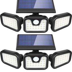 Solar Outdoor Lights, 3000LM Super Bright Motion Sensor Outdoor Light, IP65 Waterproof Wide Angle 6500K Solar Powered Security Flood Lights for Outsid