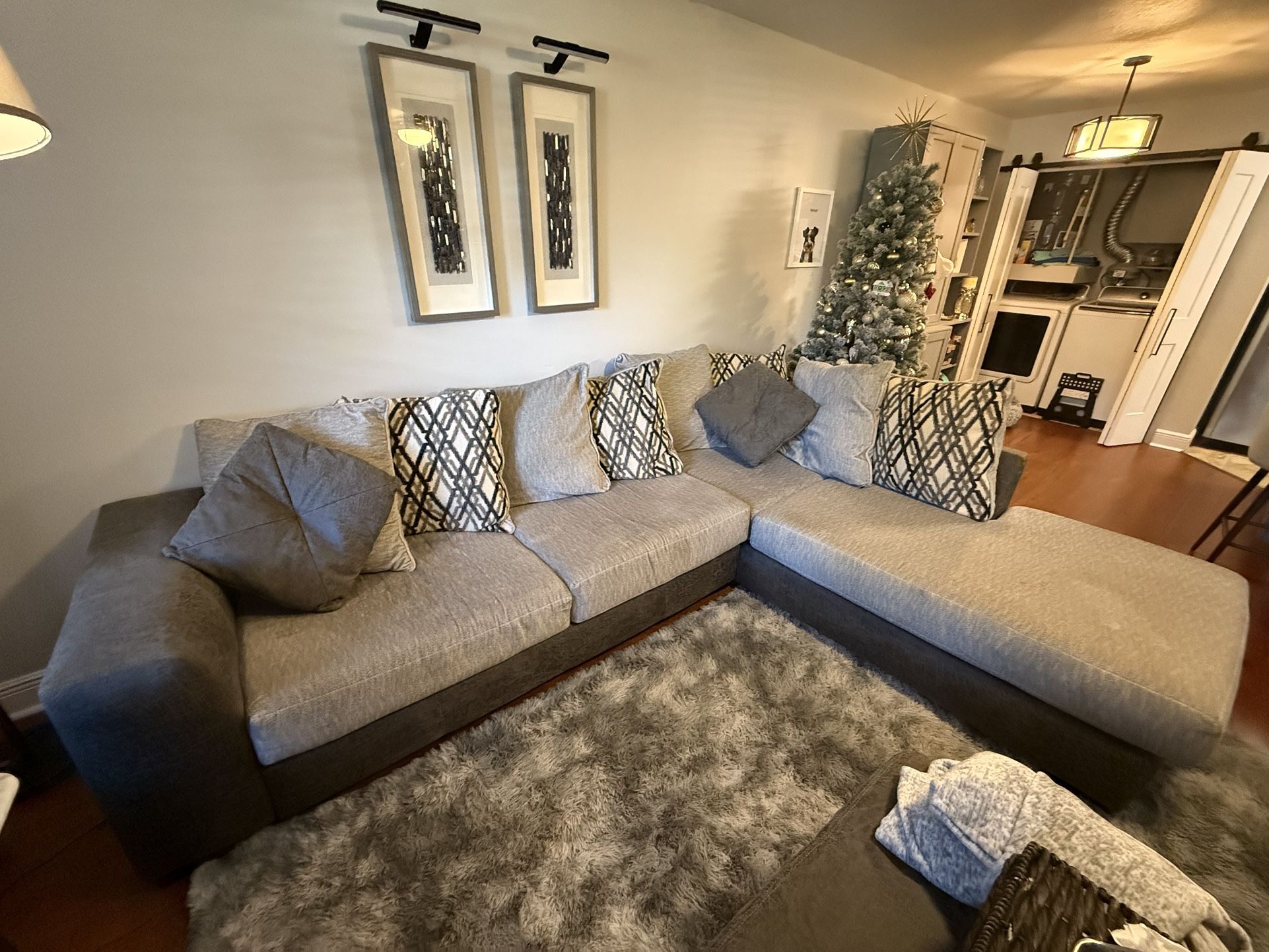 Grey Tone Sectional Sofa