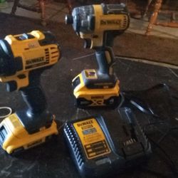2 DeWalt Drills, 2 Batteries And A Charger