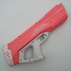 Electric Water Gun Self-Priming Pink/White 500mAh USB-Charge 8-10m w/Manual