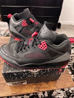 Jordan Spizike Low Black Red Sneakers Size 11