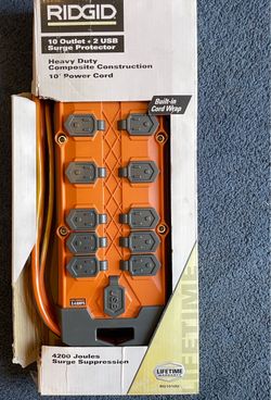 NEW Ridgid 4200J Surge Protector 10’ cord