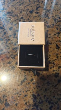 White gold band ring