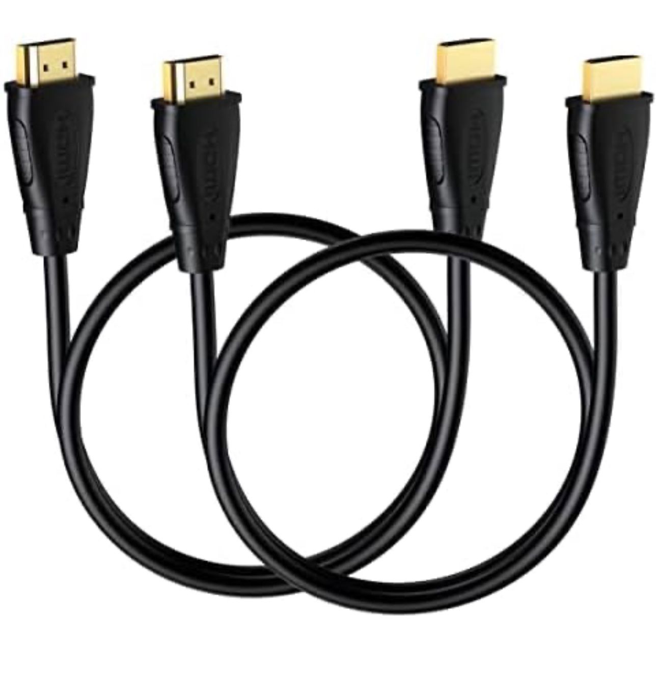 MOSIMLI Short HDMI Cable 1 ft, 2-Pack 4K UHD HDMI Cables Male to Male Adapter for ARC & CL3 Rated | for Laptop, Monitor, PS5, PS4, Xbox One, Fire TV,