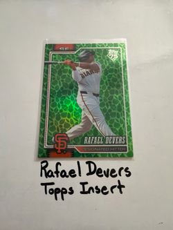 Rafael Devers San Francisco Giants DH Topps Short Print Insert Card.