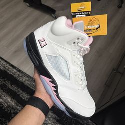Jordan 5 Retro ‘Medium Soft Pink’ Men / Women Sizes Sneakers / Shoes 