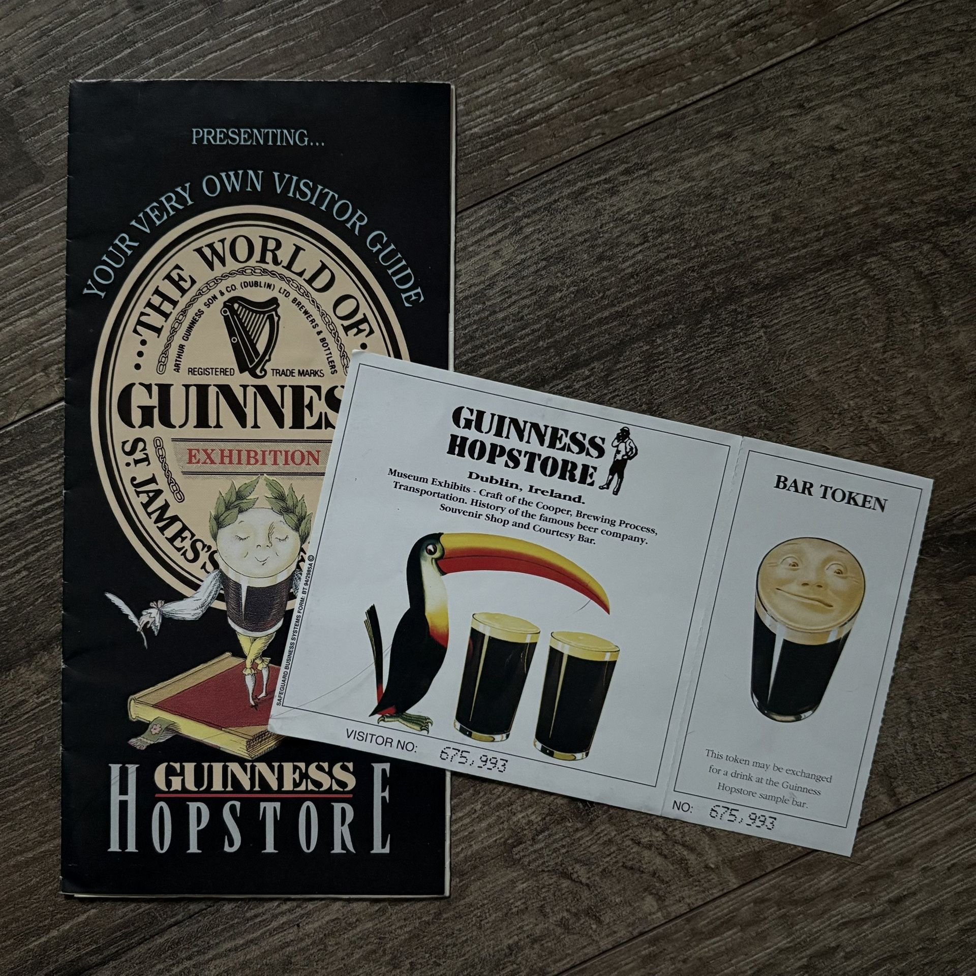 1997 Guinness Beer Hopstore Museum Dublin Ireland Brochure