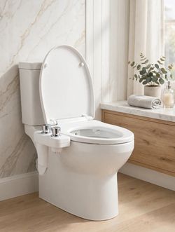 Bidet Toilet Seat Attachment - Hot and Cold Water (MH2065W)