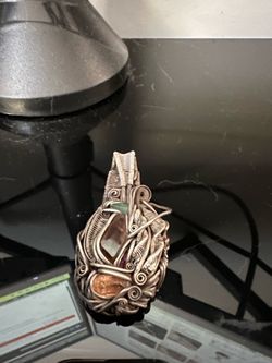 Silver hand crafted Garnet