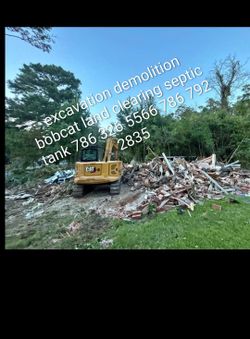 Excavation demolition bobcat