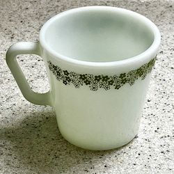 Vintage 1970s PYREX Spring Blossom Mug #1410, D-shaped Handle