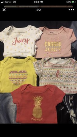 Baby girl 3/6 months Juicy Couture onesies