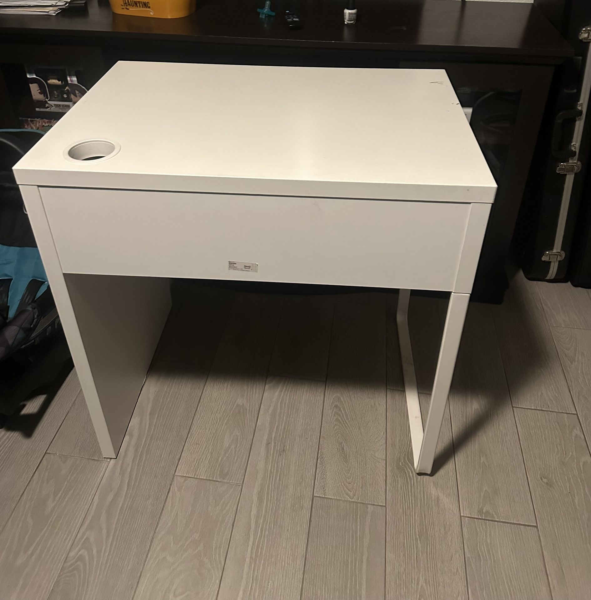 IKEA Desk With Drawer & Clear Chair