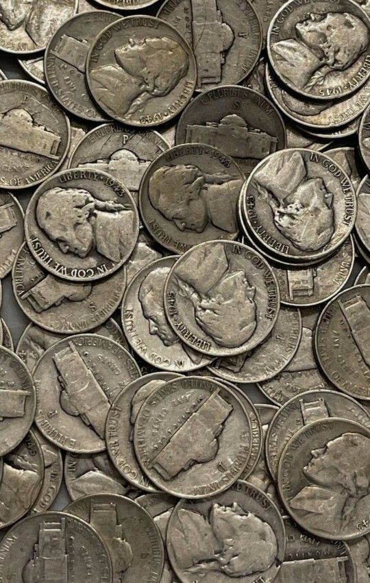 Silver War Era Nickels. Rolls Of 40 Coins