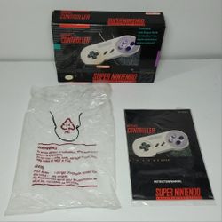 Super Nintendo SNES Original Controller Box Only + Inserts Authentic