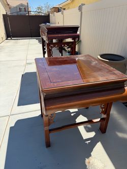 Living room set glass tables