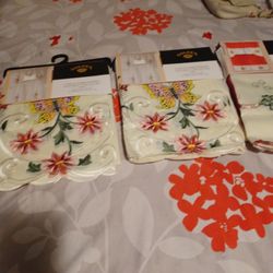 3 Piece Embroidered  Kitchen Curtain Set