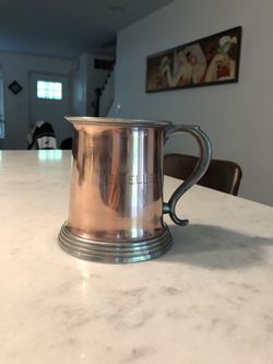 Vintage Copper Tankard With Glass Bottom- VESELL 514