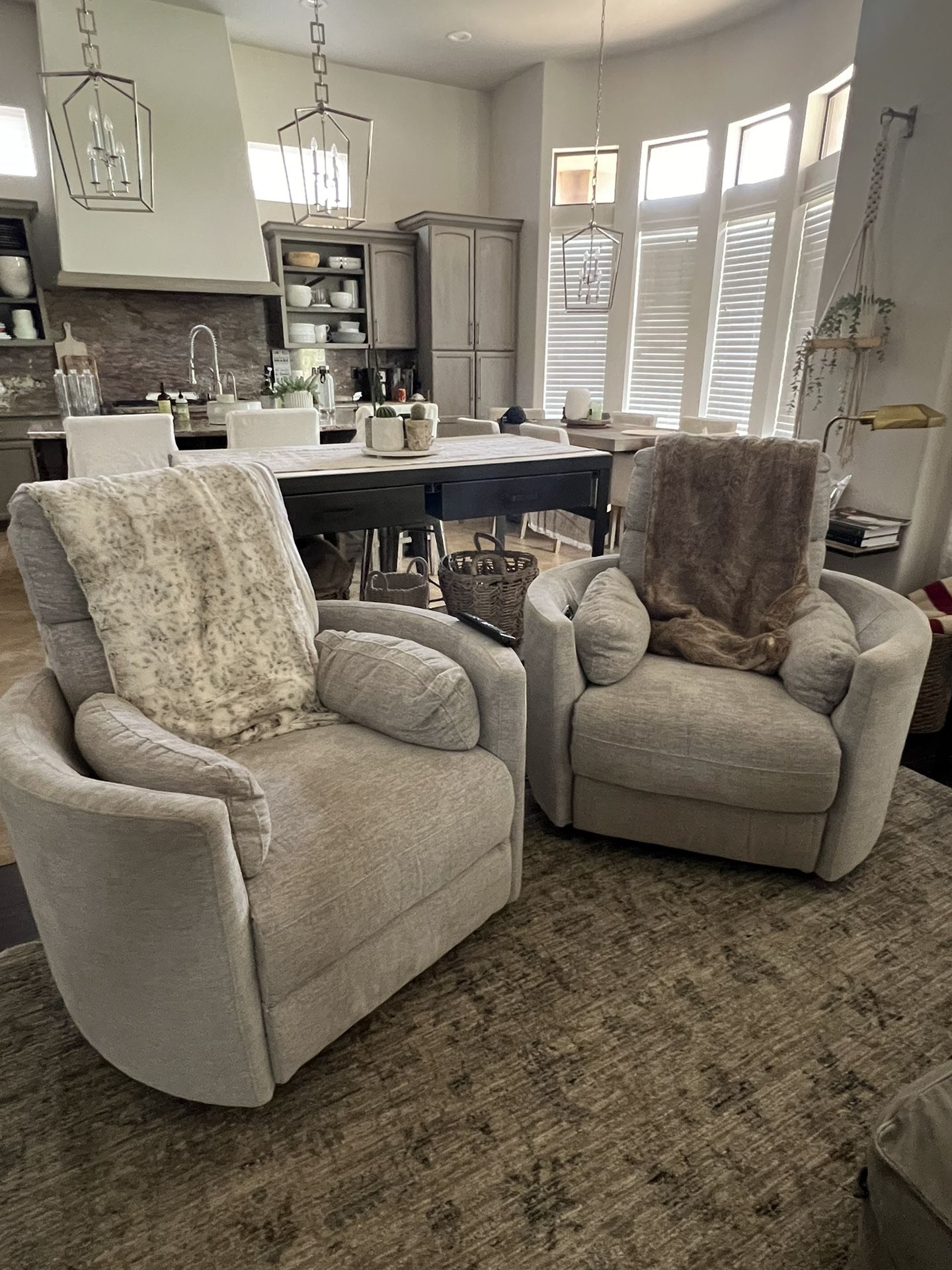 Living Spaces recliners and Rockers