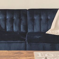 Blue Velvet Sofa