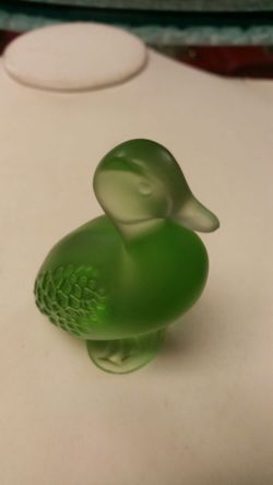 Lallique cristal duck.