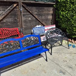 BEAUTIFUL METAL BENCHES, CHAIRS & BISTRO