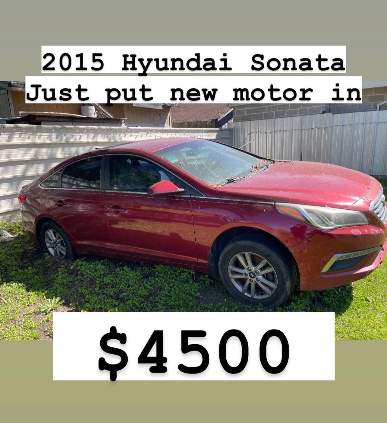 2015 Hyundai Sonata Parts $3650