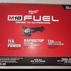 Milwaukee M18 FUEL 18V Lithium-Ion Brushless Cordless 4-1/2 in./5 in. Grinder w/Paddle Switch (Tool-Only)