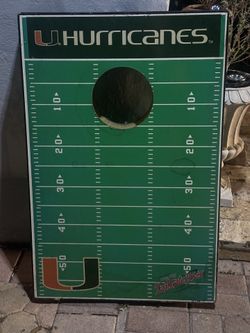 Miami Hurricanes Corn Hole Game
