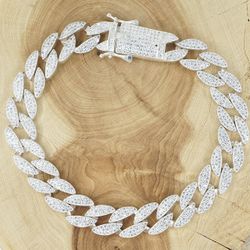 925 Sterling Silver Bracelet with Cubic Zirconia 