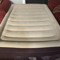 Bestway Maroon Tritech Air Mattress Queen 20" with Built-in AC Pump